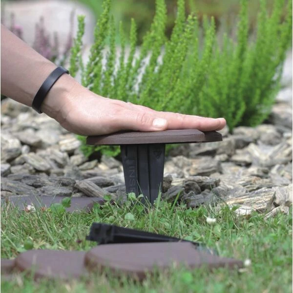 Tuinafboording Kunststof Bruin - 380 Cm - Afbeelding 5