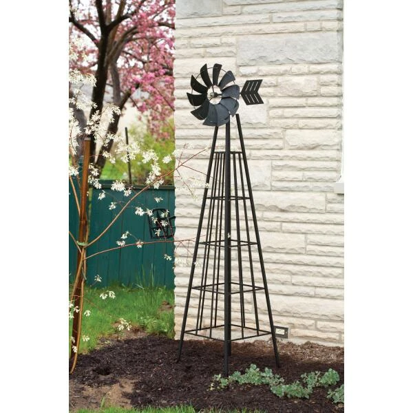 Obelisk Met Windwijzer - Plantensteun