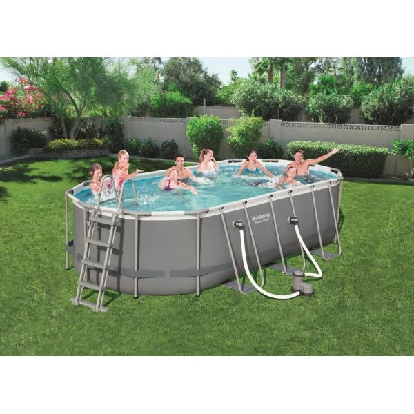 Bestway Zwembad Oval Power Steel Set - 549 × 274 × 122 Cm - Afbeelding 2