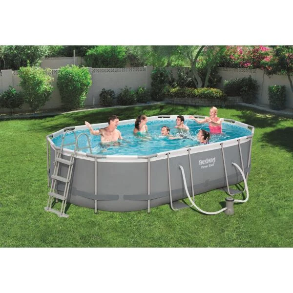 Bestway Zwembad Oval Power Steel Set - 4,88 × 3,05 × 1,07 M - Afbeelding 2
