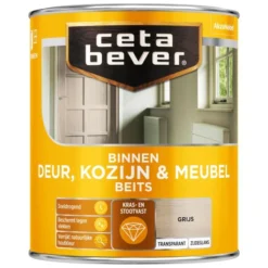 Cetabever Binnenbeits Deur, Kozijn & Meubel Transparant Zijdeglans, Grijs (binnen 2018) - 750 Ml