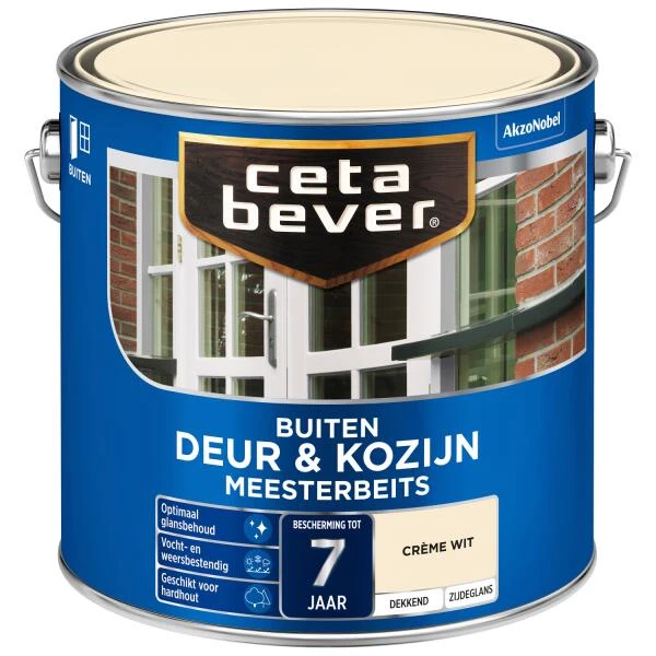 Cetabever Meesterbeits Deur & Kozijn Dekkend, Crèmewit - 2,5 L