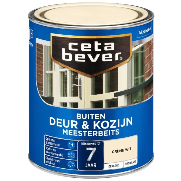 Cetabever Meesterbeits Deur & Kozijn Dekkend, Crèmewit - 750 Ml
