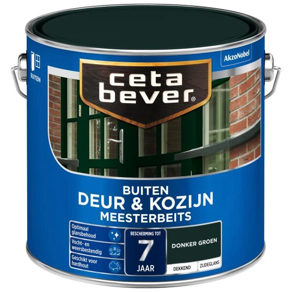 Cetabever Meesterbeits Deur & Kozijn Dekkend, Donkergroen - 2,5 L
