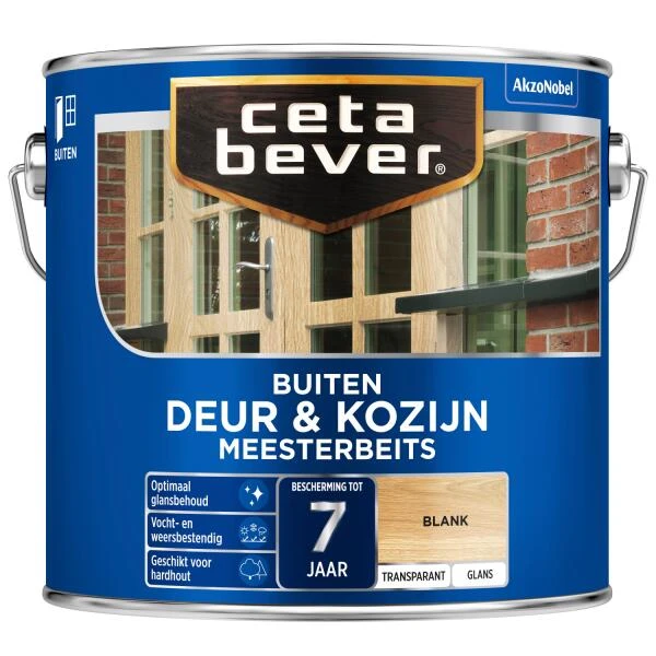 Cetabever Meesterbeits Deur & Kozijn Transparant Glans, Blank - 2,5 L