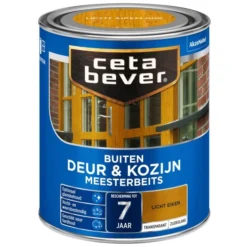 Cetabever Meesterbeits Deur & Kozijn Transparant Zijdeglans, Licht Eiken - 750 Ml