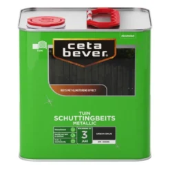 Cetabever Schuttingbeits Metallic Semi - Dekkend, Urban Grijs - 2,5 L