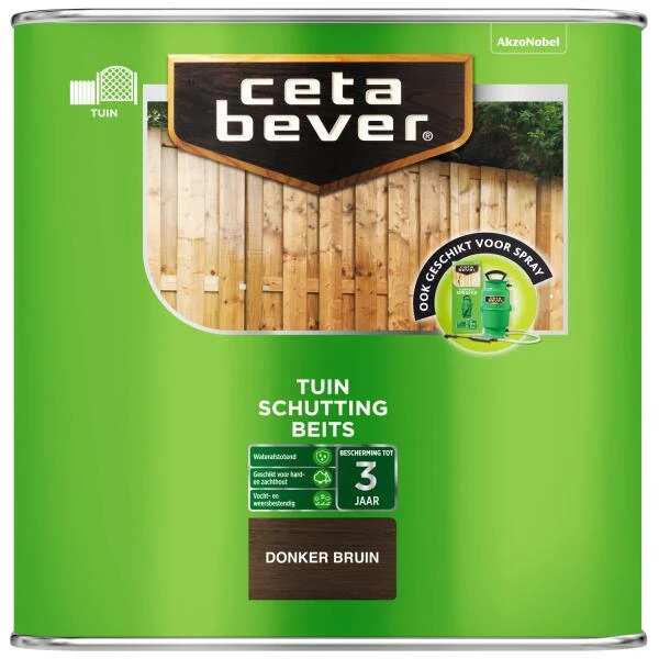 Cetabever Schuttingbeits Transparant, Donker Bruin - 2,5 L
