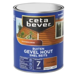 Cetabever Snelbeits Gevel Hout Transparant, Licht Eiken - 750 Ml