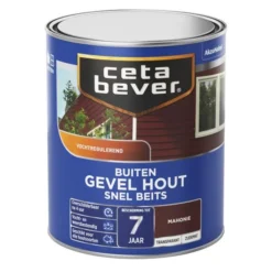 Cetabever Snelbeits Gevel Hout Transparant, Mahonie - 750 Ml