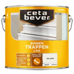 Cetabever Trappenlak Dekkend, Ral 9010 - 2,5 L