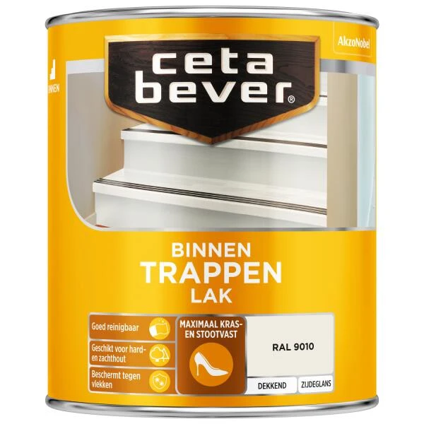 Cetabever Trappenlak Dekkend, Ral 9010 - 750 Ml