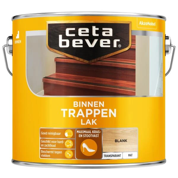 Cetabever Trappenlak Mat, Blank - 2,5 L