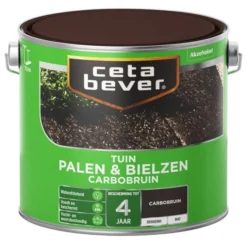 Cetabever Tuinbeits Palen & Bielzen Carbobruin, Carbobruin - 2,5 L