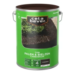Cetabever Tuinbeits Palen & Bielzen Carbobruin, Carbobruin - 5 L