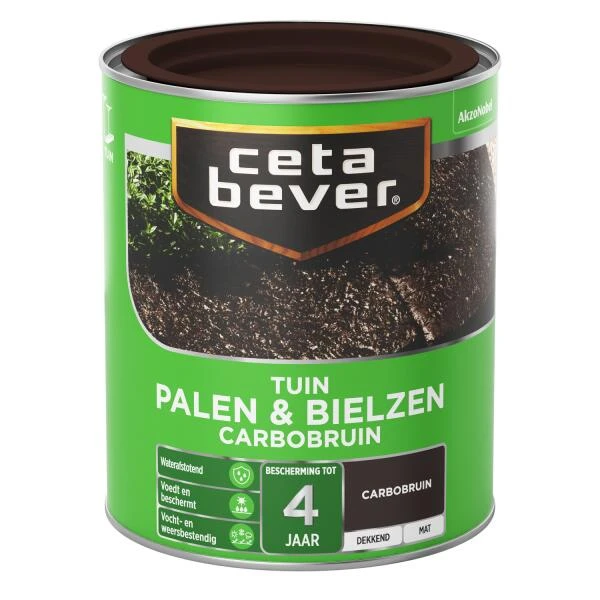 Cetabever Tuinbeits Palen & Bielzen Carbobruin, Carbobruin - 750 Ml