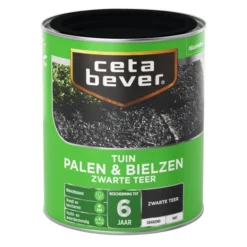 Cetabever Tuinbeits Palen & Bielzen Zwarte Teer, Zwarte Teer - 750 Ml