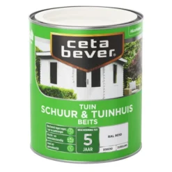 Cetabever Tuinbeits Schuur & Tuinhuis Dekkend, Ral 9010 - 750 Ml