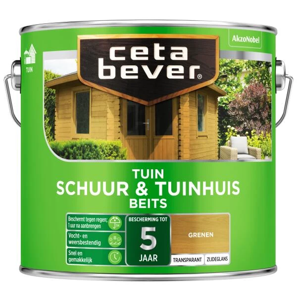 Cetabever Tuinbeits Schuur & Tuinhuis Transparant, Grenen - 2,5 L