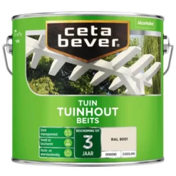 Cetabever Tuinbeits Tuinhout Dekkend, Ral 9001 - 2,5 L