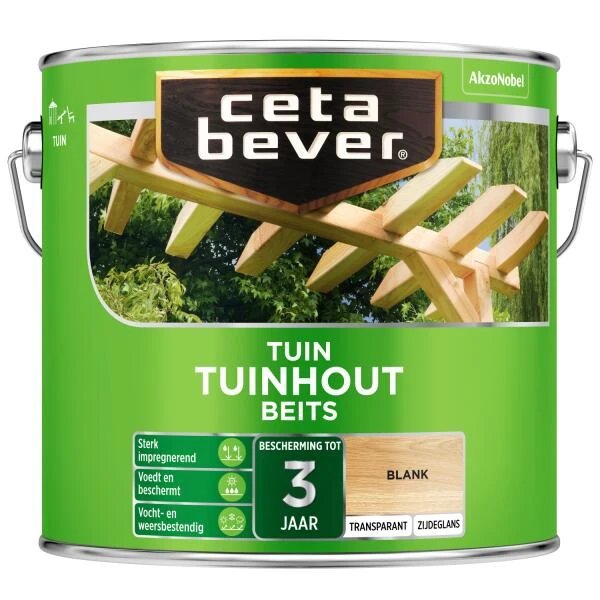 Cetabever Tuinbeits Tuinhout Transparant, Blank - 2,5 L