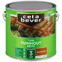 Cetabever Tuinbeits Tuinhout Transparant, Donker Eiken - 2,5 L
