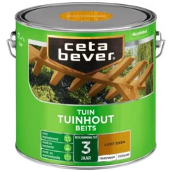 Cetabever Tuinbeits Tuinhout Transparant, Licht Eiken - 2,5 L