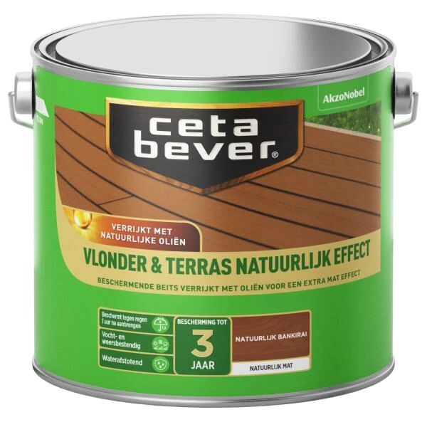 Cetabever Vlonder & Terras Natuurlijk Effect, Bankirai - 2,5 L