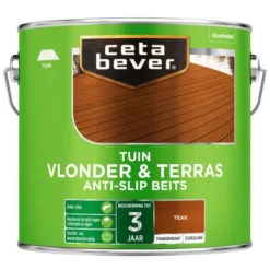 Cetabever Vlonder- & Terrasbeits Anti-slip, Teak - 2,5 L