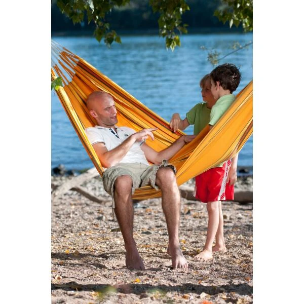 LA SIESTA Tweepersoonshangmat Currambera - Abrikoos - Afbeelding 2