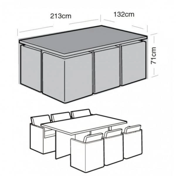 Beschermhoes Tuinmeubelen - 213 × 132 × 71 Cm