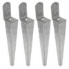Rozenboogankers Gegalvaniseerd 38 Cm - Set Van 4 Stuks