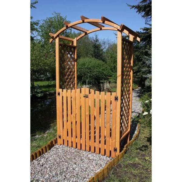 Houten Rozenboog Met Deurtjes 130 × 70 × 206 Cm - Afbeelding 2