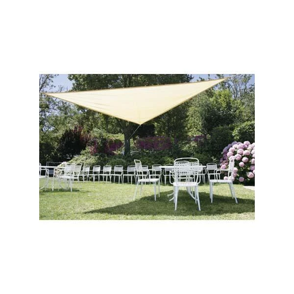 Schaduwzeil Beige Met Bevestigingsringen 3,6 × 3,6 × 3,6 M