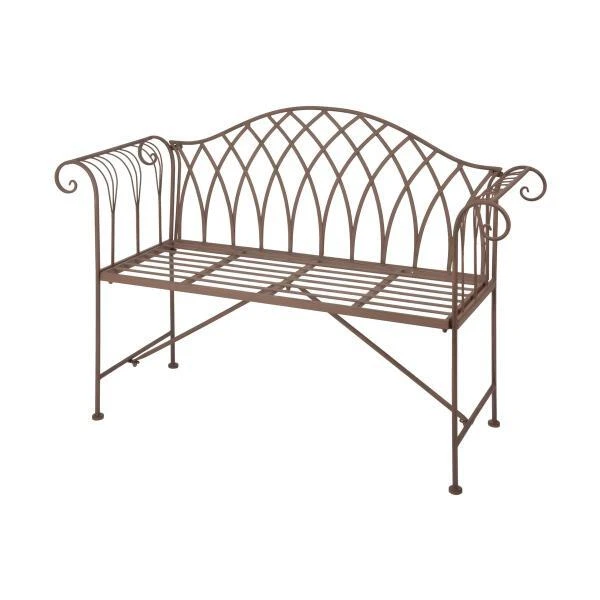 ESSCHERT DESIGN Tuinbank Metaal DUO - Bruin - Afbeelding 2