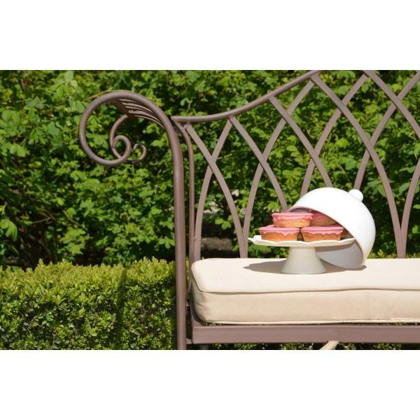 ESSCHERT DESIGN Tuinbank Metaal DUO - Bruin - Afbeelding 4