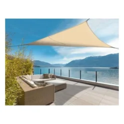 Zonnescherm Schaduwdoek Driehoek - Crèmekleur
